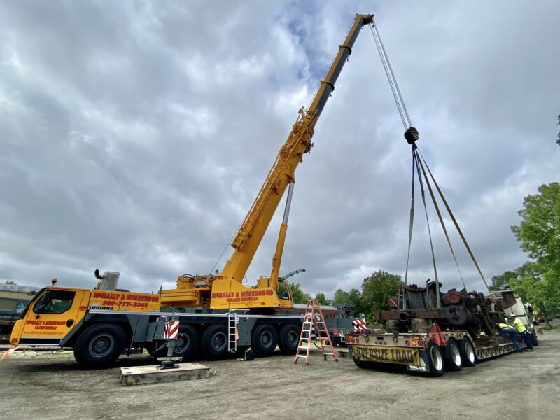 CNW 175 Frame & Running Gear Departs for Indiana! Steam Railroading Institute